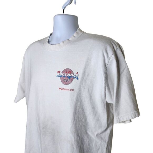 Vintage 80s Hard Rock Cafe Washington Save the Planet Mens Size XL White - Picture 4 of 7